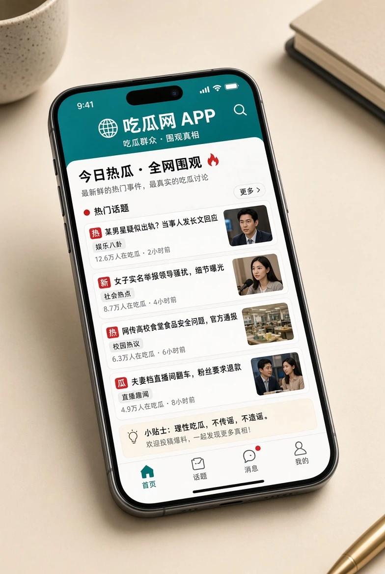 吃瓜网APP移动资讯阅读展示